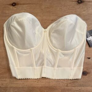 NWT Dominique Noemi Backless Balconet Bridal Formal Wedding Bra 38DD Ivory